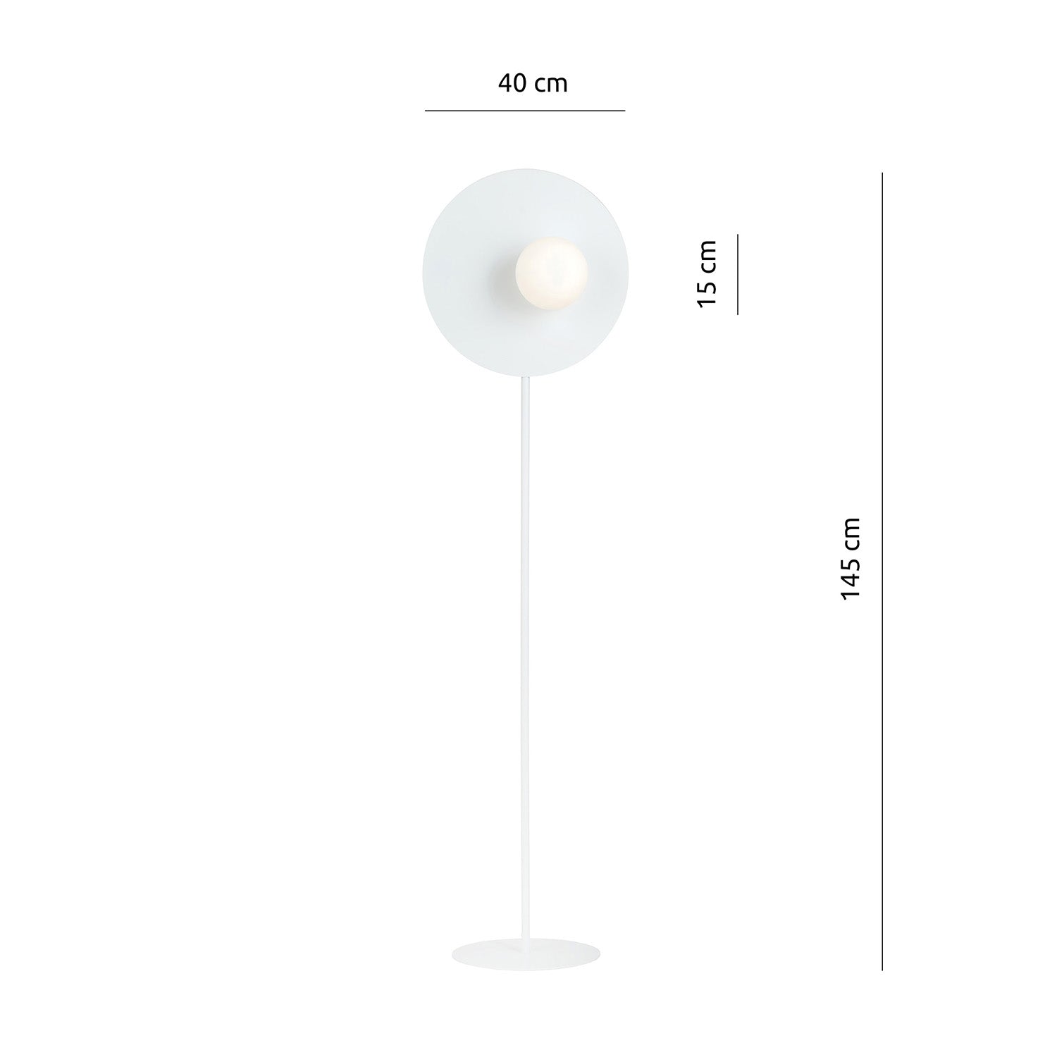 Piantana Minimal Ippolita Acciaio Bianco 1 Luce E14 Ip20