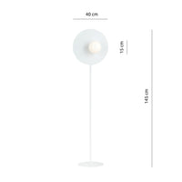 Piantana Minimal Ippolita Acciaio Bianco 1 Luce E14 Ip20