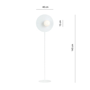 Piantana Minimal Ippolita Acciaio Bianco 1 Luce E14 Ip20
