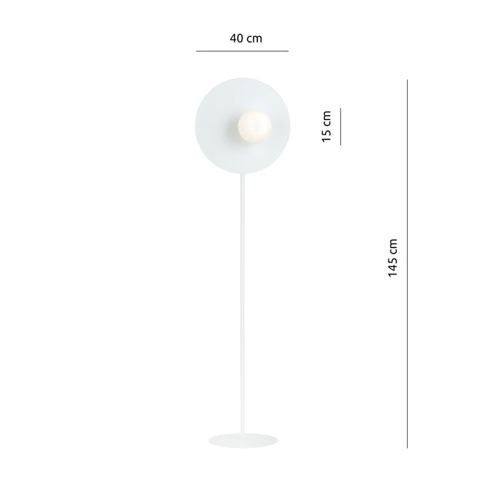Piantana Minimal Ippolita Acciaio Bianco 1 Luce E14 Ip20