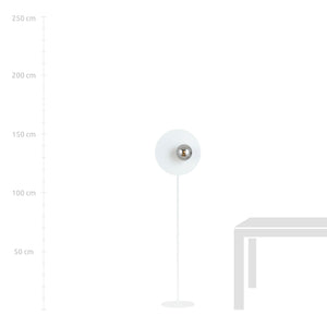 Piantana Minimal Ippolita Acciaio Bianco Oro 1 Luce E14 Ip20
