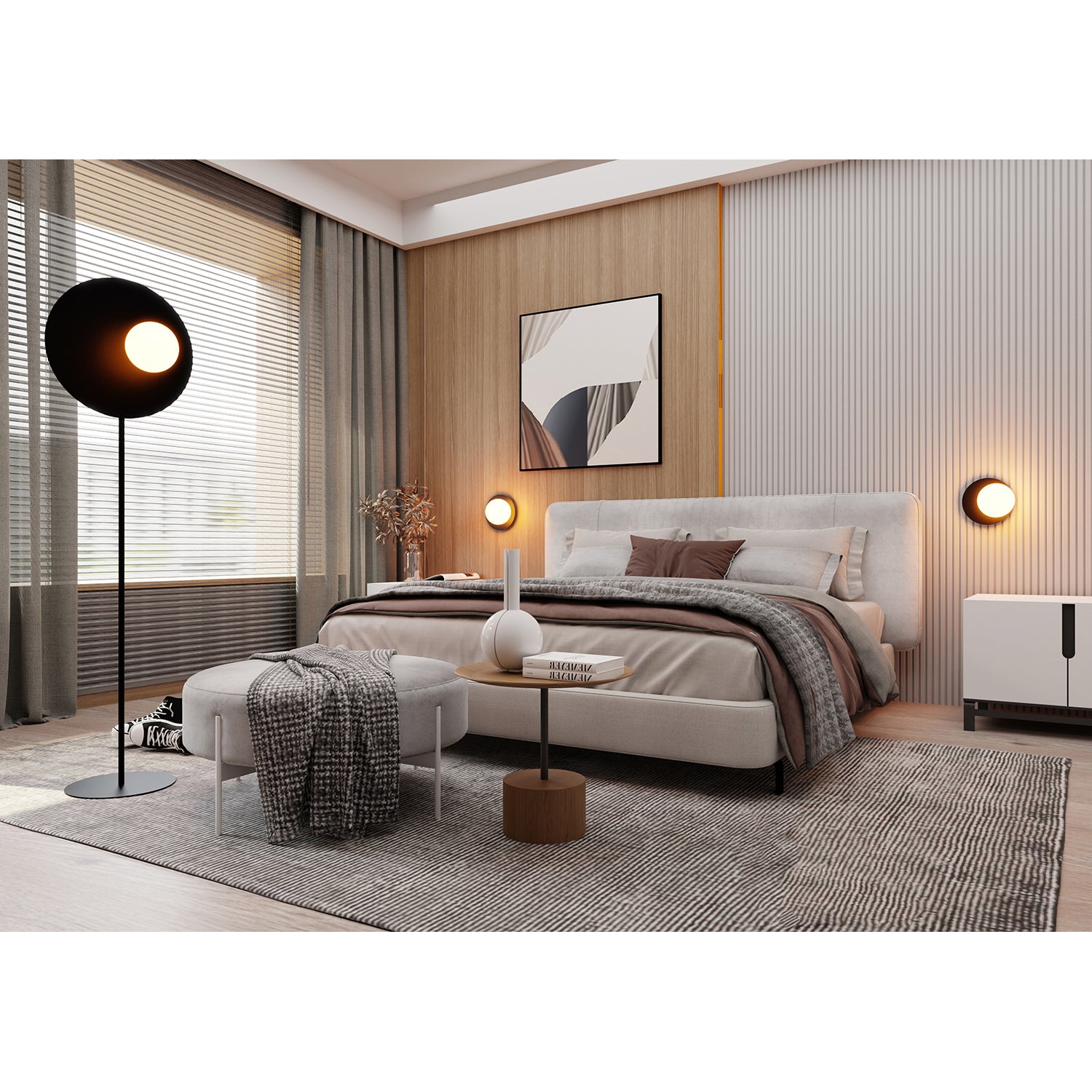 Piantana Minimal Ippolita Acciaio Nero 1 Luce E14 Ip20