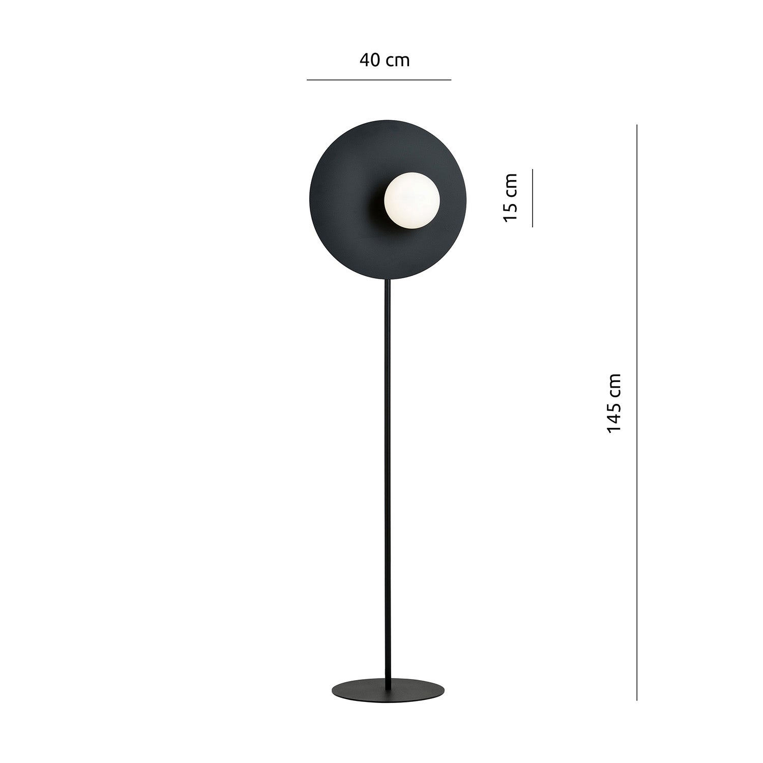 Piantana Minimal Ippolita Acciaio Nero 1 Luce E14 Ip20