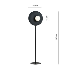 Piantana Minimal Ippolita Acciaio Nero 1 Luce E14 Ip20
