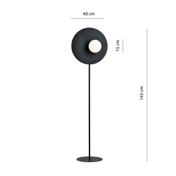 Piantana Minimal Ippolita Acciaio Nero 1 Luce E14 Ip20