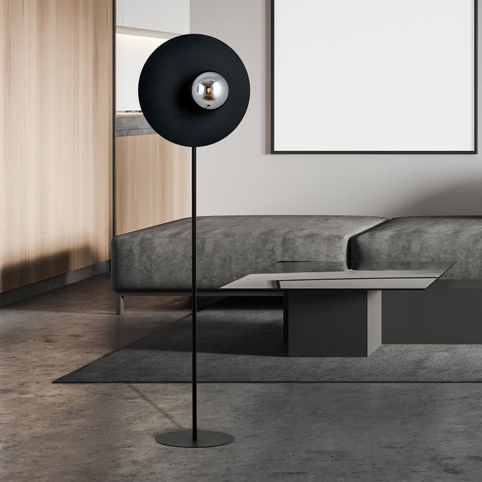 Piantana Minimal Ippolita Acciaio Nero Grigio 1 Luce E14 Ip20