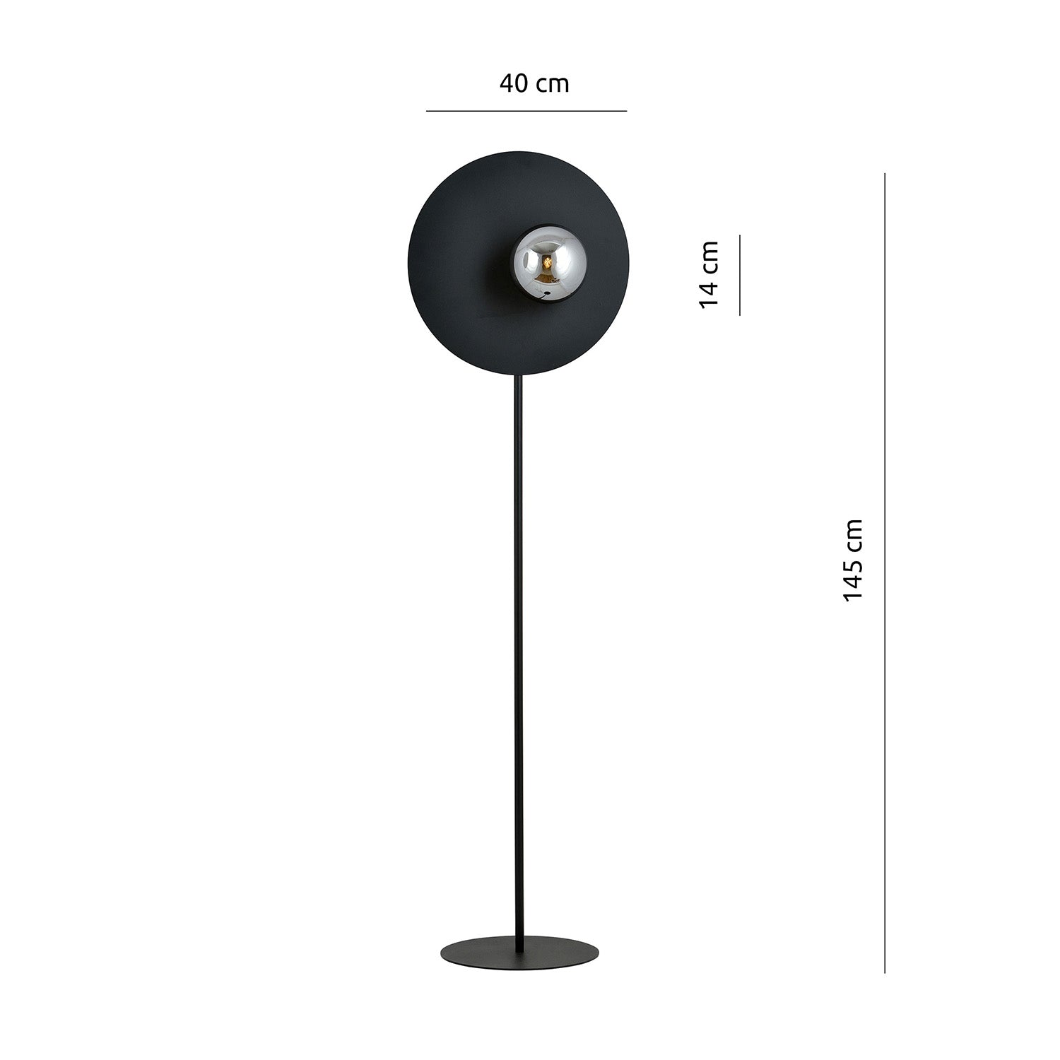 Piantana Minimal Ippolita Acciaio Nero Grigio 1 Luce E14 Ip20