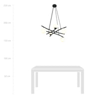 Lampadario Moderno Cadmo Acciaio Nero Bianco 5 Luci E14 Ip20