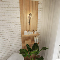 Applique Nordica 1 Luce Ares In Acciaio Nero E Rattan