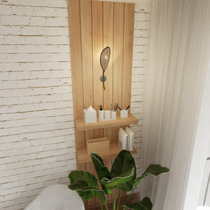 Applique Nordica 1 Luce Ares In Acciaio Nero E Rattan