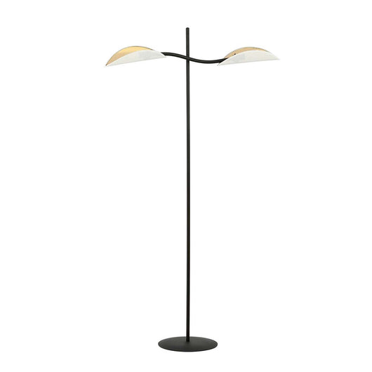 Piantana Contemporaneo Ares Acciaio Nero 2 Luci E14 Ip20