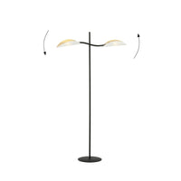 Piantana Contemporaneo Ares Acciaio Nero 2 Luci E14 Ip20