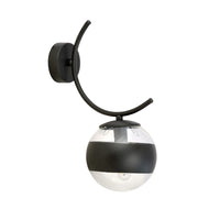 Applique Moderna Coeo Acciaio Nero 1 Luce E14 Ip20
