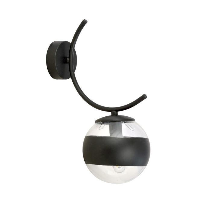 Applique Moderna Coeo Acciaio Nero 1 Luce E14 Ip20