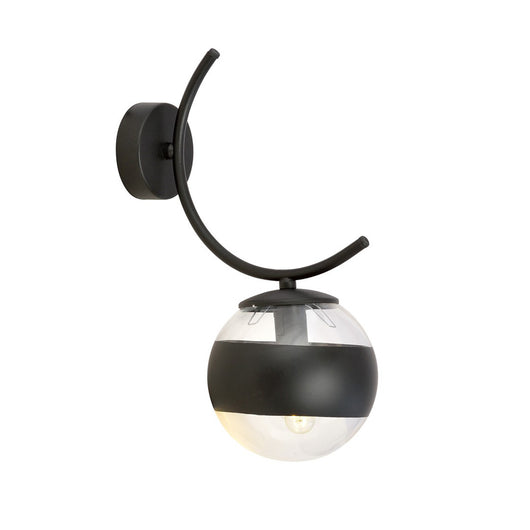 Applique Moderna Coeo Acciaio Nero 1 Luce E14 Ip20