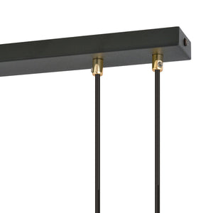 Lampadario Moderno Crio Acciaio Nero 3 Luci E14 Ip20