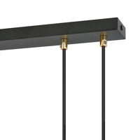 Lampadario Moderno Crio Acciaio Nero 4 Luci E14 Ip20