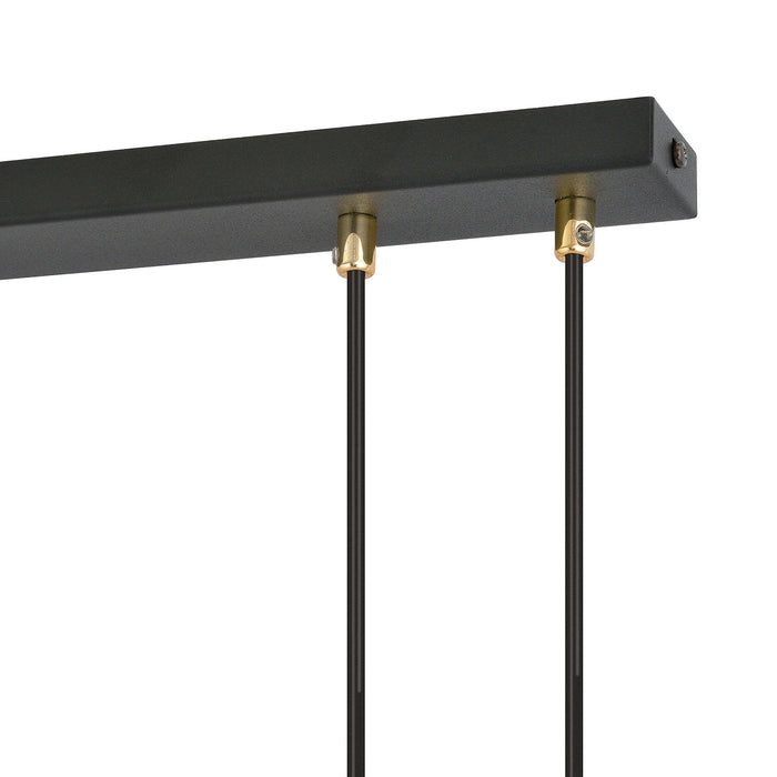Lampadario Moderno Crio Acciaio Nero 4 Luci E14 Ip20