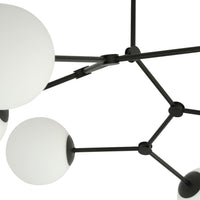Plafoniera Minimal Iperione Acciaio Nero Bianco 4 Luci E14 Ip20