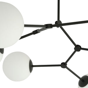 Plafoniera Minimal Iperione Acciaio Nero Bianco 4 Luci E14 Ip20