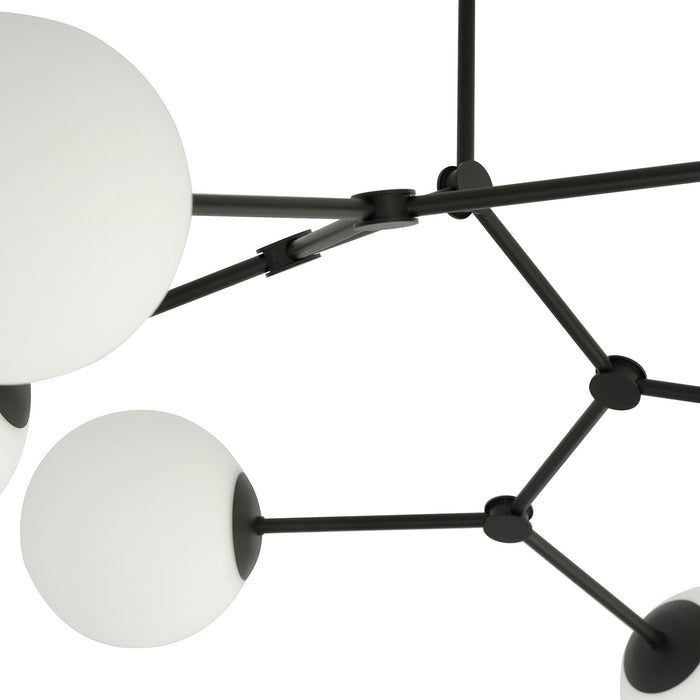 Plafoniera Minimal Iperione Acciaio Nero Bianco 4 Luci E14 Ip20