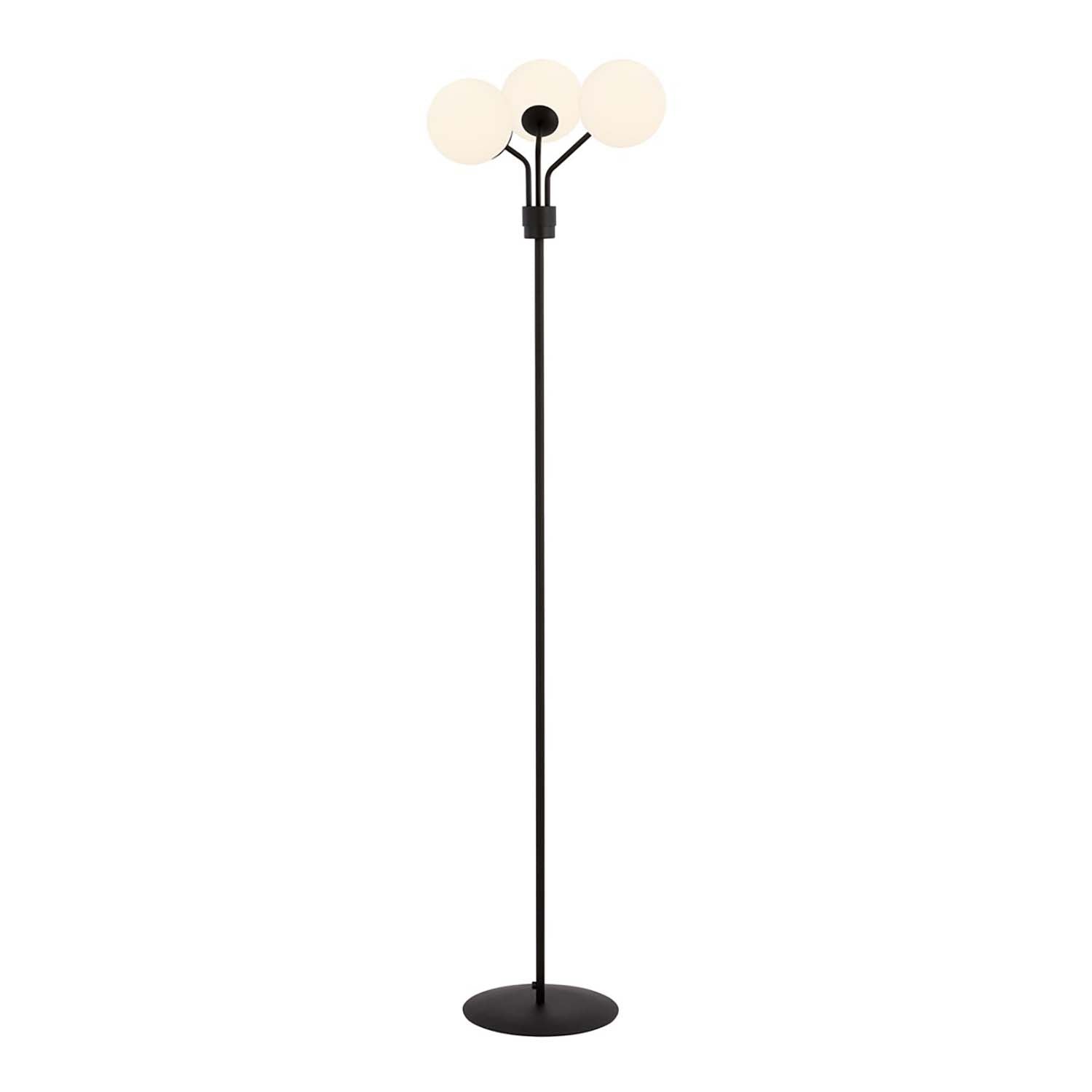 Piantana Moderno Orione Acciaio Nero 3 Luci E14 Ip20