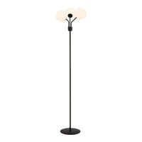 Piantana Moderno Orione Acciaio Nero 3 Luci E14 Ip20