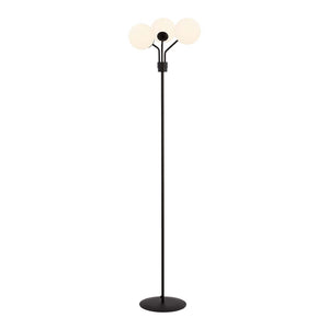 Piantana Moderno Orione Acciaio Nero 3 Luci E14 Ip20