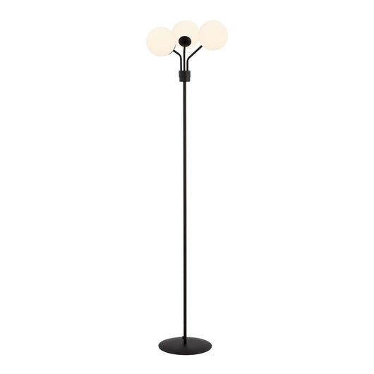Piantana Moderno Orione Acciaio Nero 3 Luci E14 Ip20