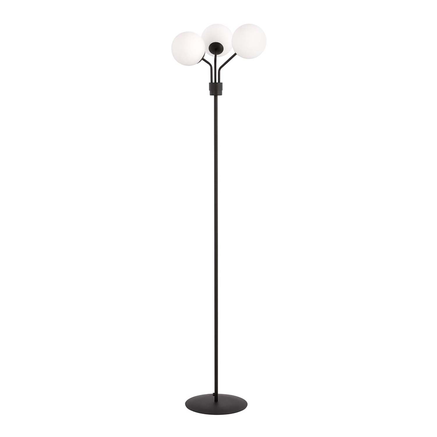 Piantana Moderno Orione Acciaio Nero 3 Luci E14 Ip20