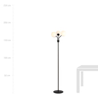 Piantana Moderno Orione Acciaio Nero 3 Luci E14 Ip20