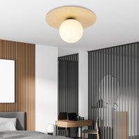 Plafoniera Minimal Pegaso Acciaio Marrone 1 Luce E14 Ip20