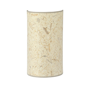 Applique Minimal 1 Luce Drago In Acciaio Bianco E Beige Effetto Sughero