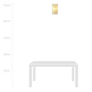 Applique Minimal 1 Luce Drago In Acciaio Bianco E Beige Effetto Sughero