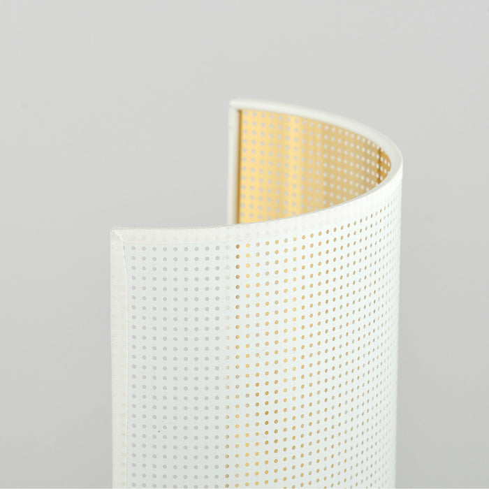 Applique Minimal 1 Luce Drago In Acciaio Bianco E Oro