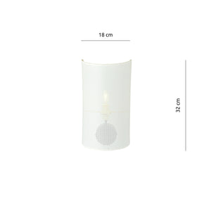 Applique Minimal 1 Luce Drago In Acciaio Bianco E Oro