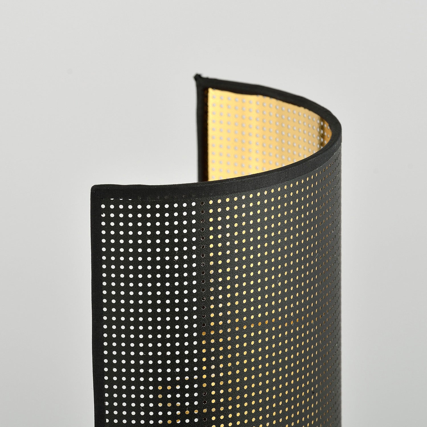 Applique Minimal 1 Luce Drago In Acciaio Nero E Oro