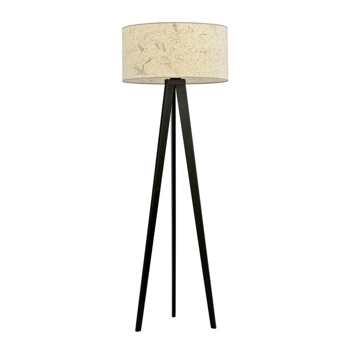 Piantana Moderno Drago Acciaio Nero 1 Luce E27 Ip20