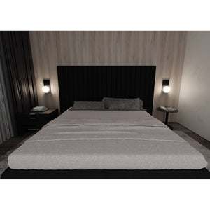 Applique Minimal 1 Luce Indiretta Agni Con Base In Acciaio Nero E Vetro Opale