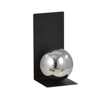 Applique Minimal 1 Luce Indiretta Agni Con Base In Acciaio Nero E Vetro Fumè