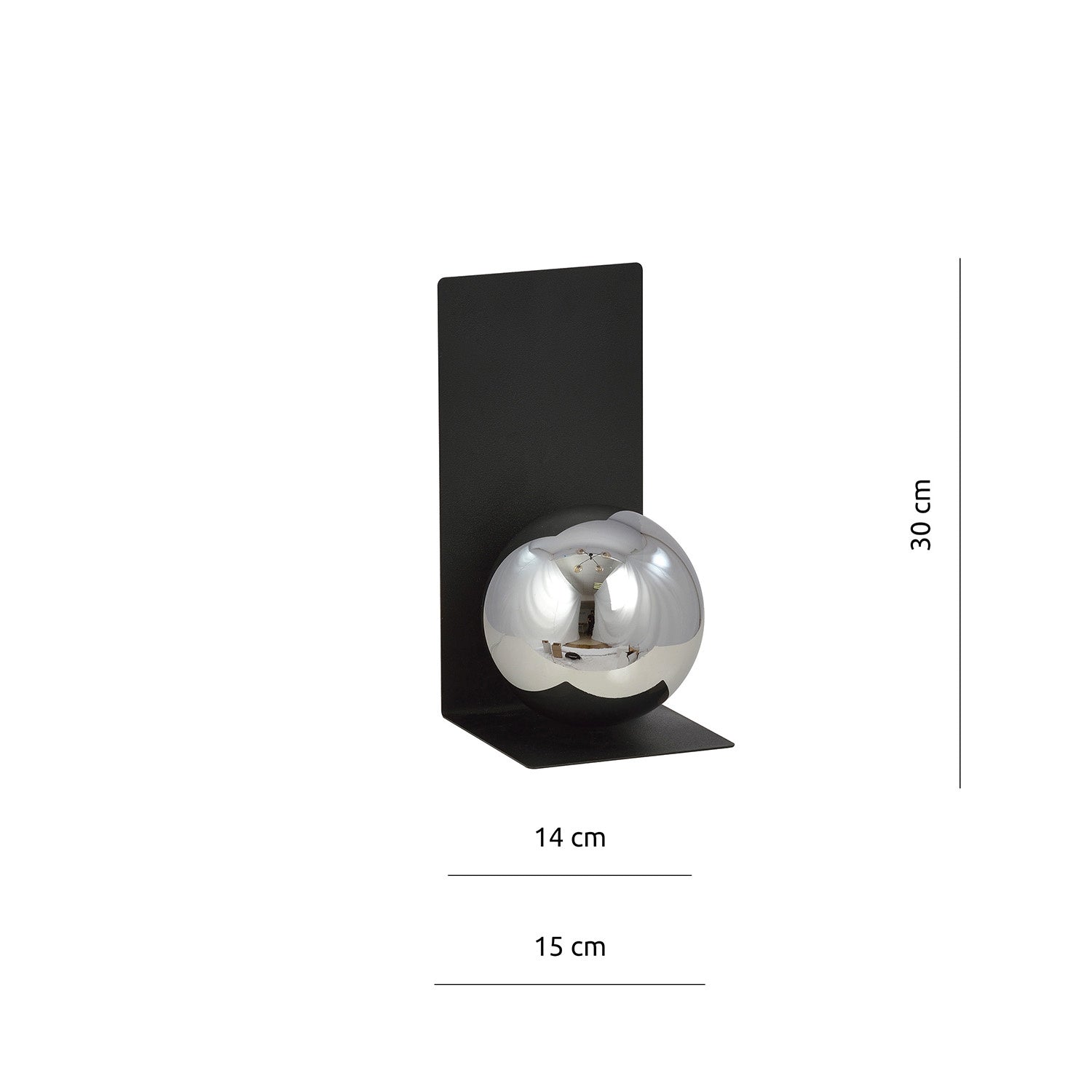 Applique Minimal 1 Luce Indiretta Agni Con Base In Acciaio Nero E Vetro Fumè