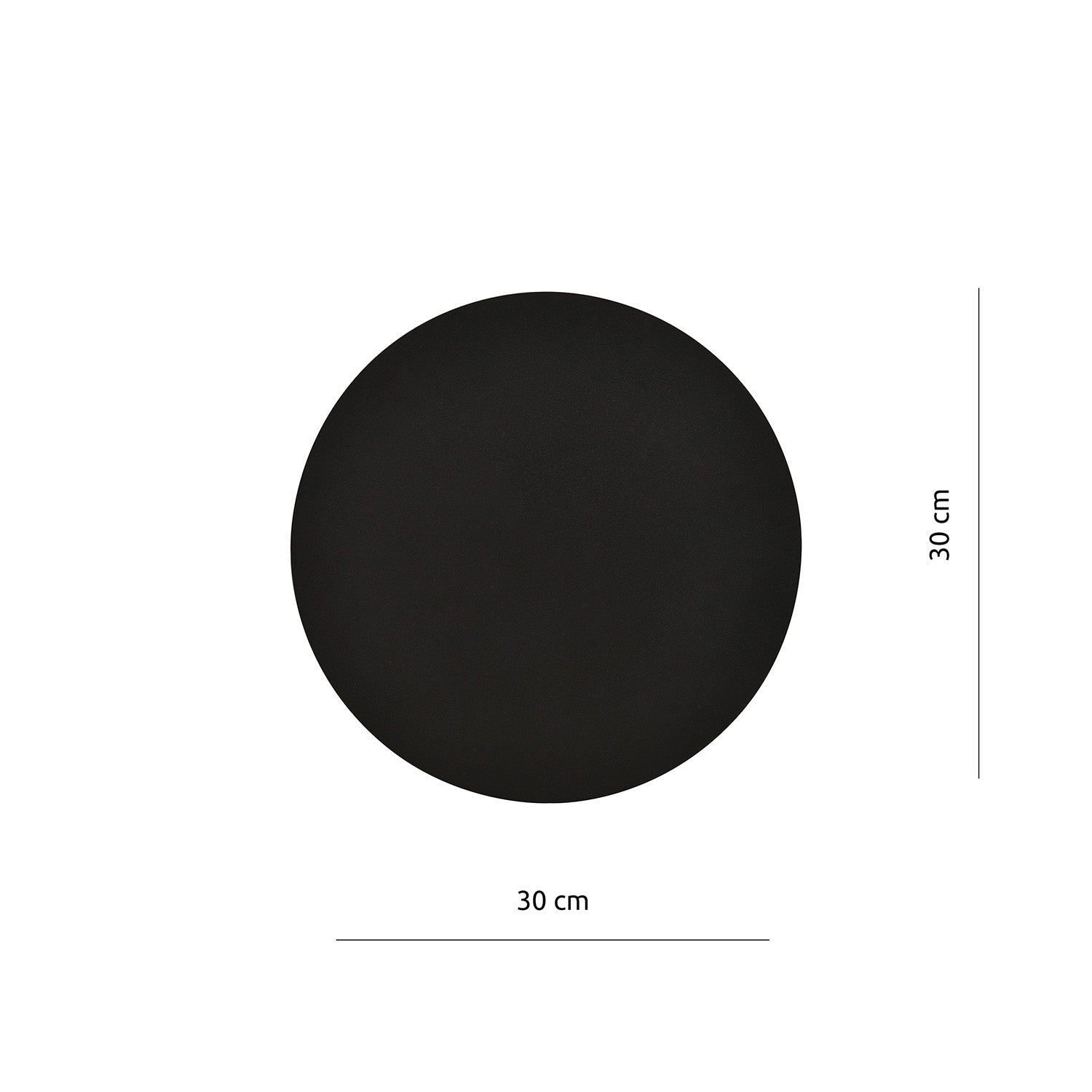 Applique Minimal Tonda 1 Luce Indiretta Agni In Acciaio Nero