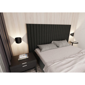 Applique Minimal 1 Luce Indiretta Agni In Acciaio Nero