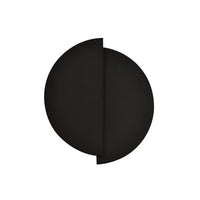 Applique Minimal Rotonda 1 Luce Indiretta Agni In Acciaio Nero