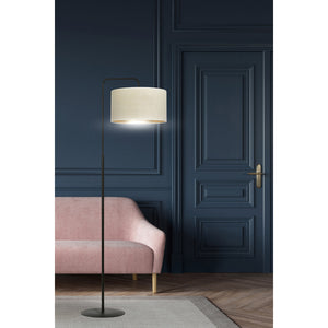 Piantana Contemporaneo Ganesha Acciaio Nero Bianco 1 Luce E27 Ip20