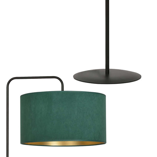 Piantana Contemporaneo Ganesha Acciaio Nero Verde 1 Luce E27 Ip20