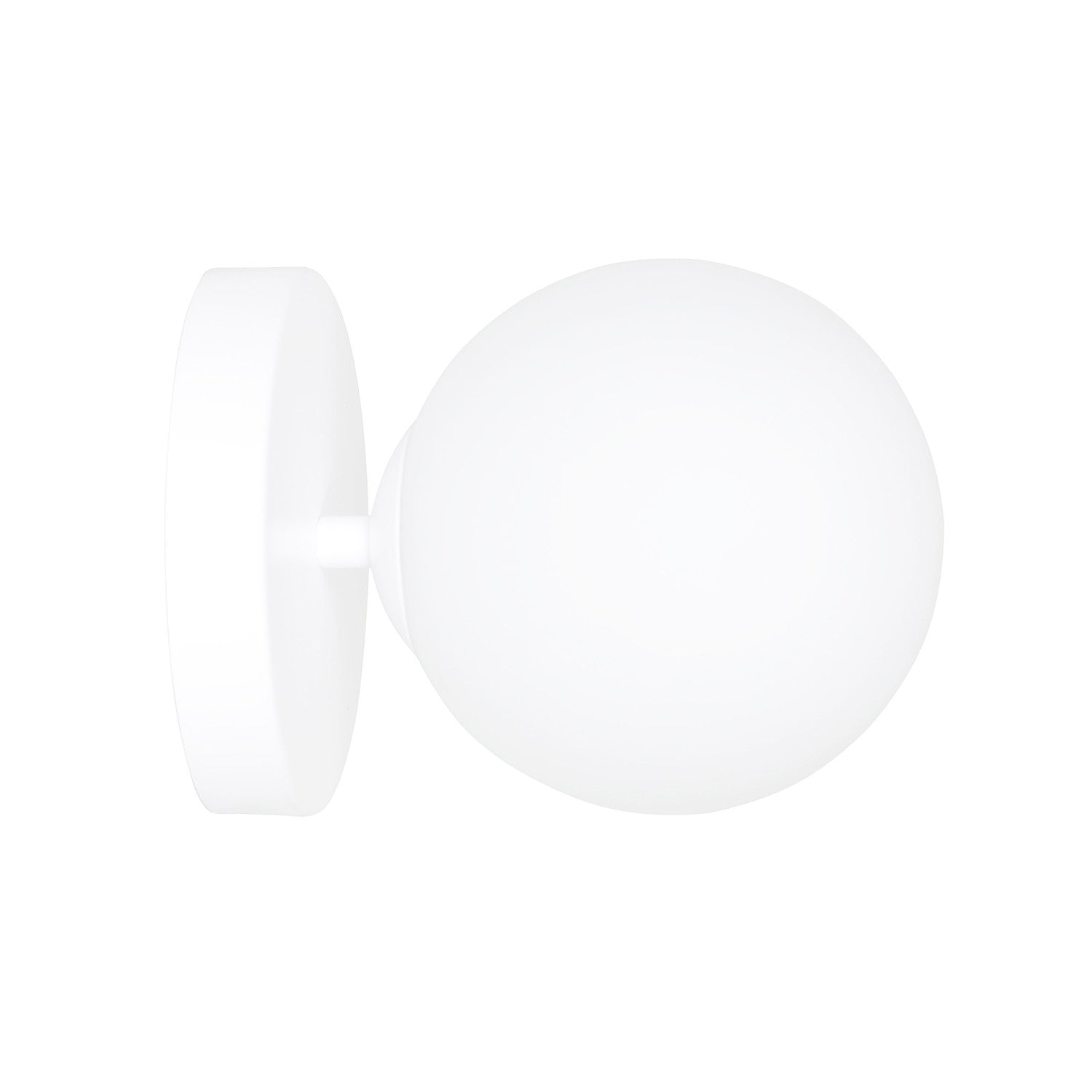 Applique A 1 Luce Shiva In Acciaio Bianco E Sfera In Vetro Bianco