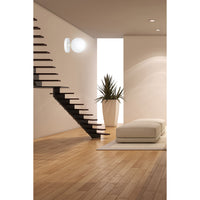 Applique A 1 Luce Vishnu In Acciaio Bianco E Sfera In Vetro Bianco E Oro