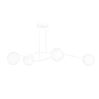 Plafoniera Contemporaneo Krishna Acciaio Bianco 4 Luci E14 Ip20