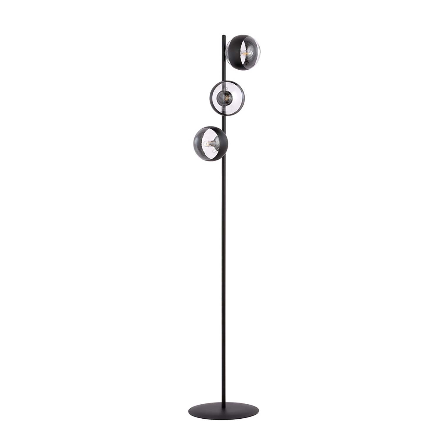 Piantana Minimal Durga Acciaio Nero 3 Luci E14 Ip20